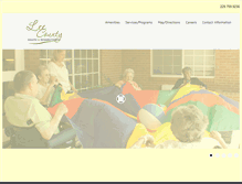 Tablet Screenshot of leecountyhealthrehabilitation.org
